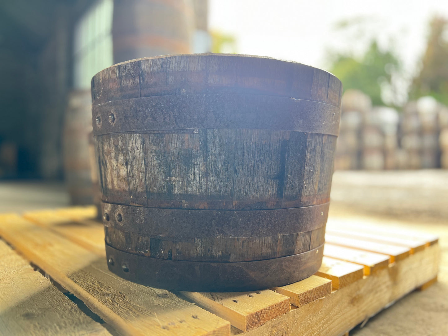 Oakwood Rustic Small Planter (Quarter Cask)