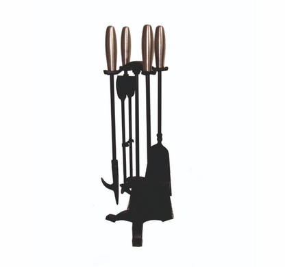 Stove Fireside Companion Set -  Eclipse Black & Pewter