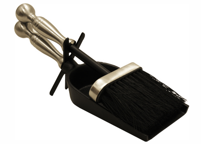 Hearth Tidy - Black & Pewter