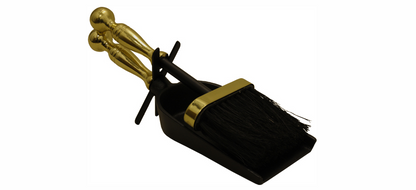 Hearth Tidy - Black & Brass