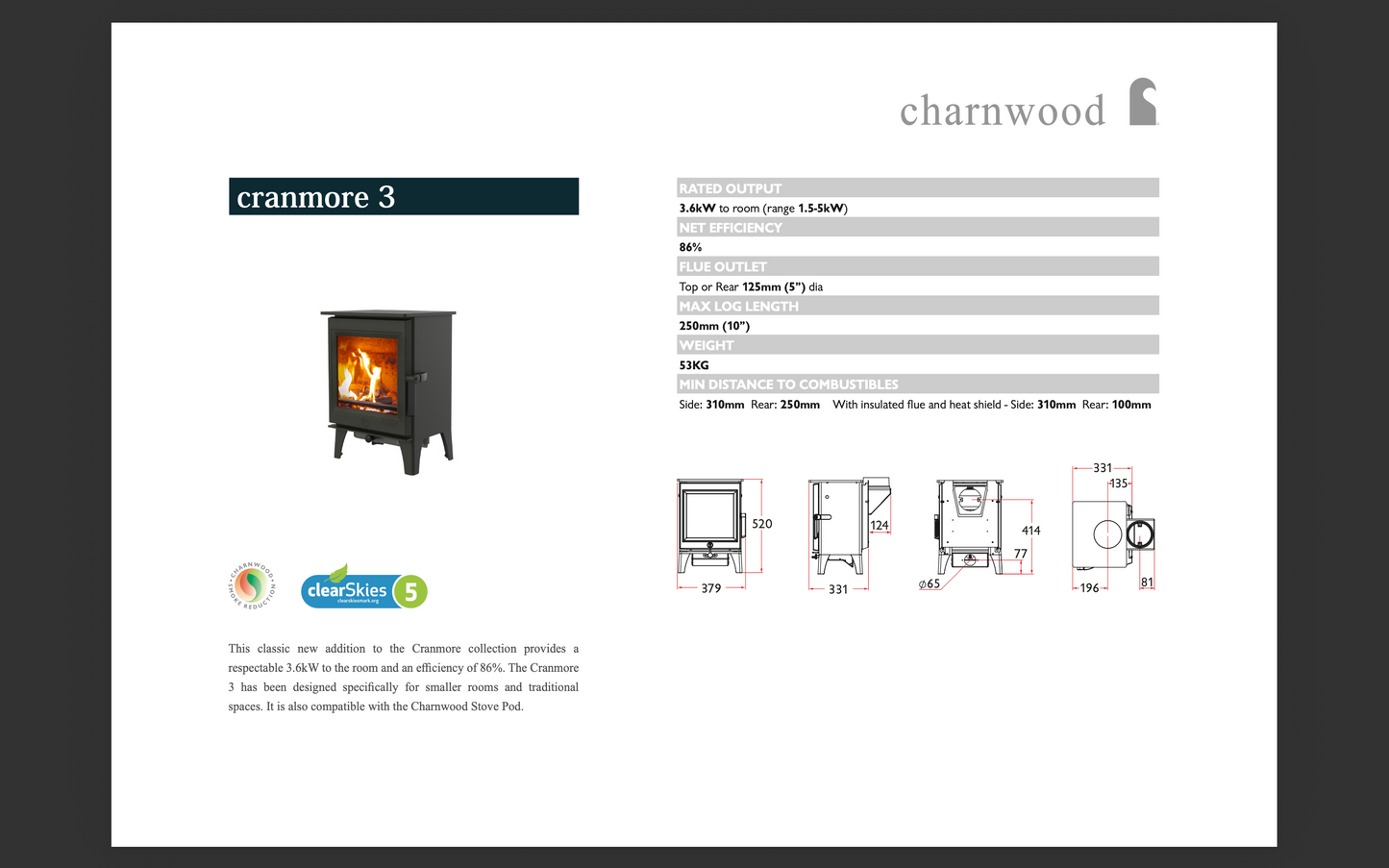 Charnwood Cranmore 3