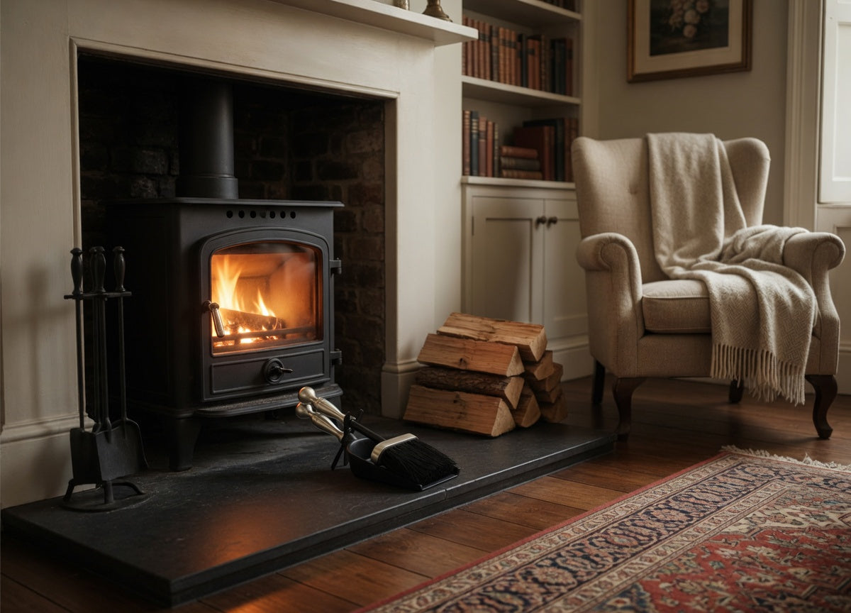 Hearth Tidy - Black & Pewter