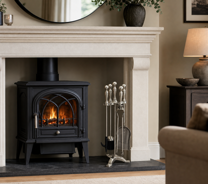 Stove Fireside Companion Set - Ball Top Pewter